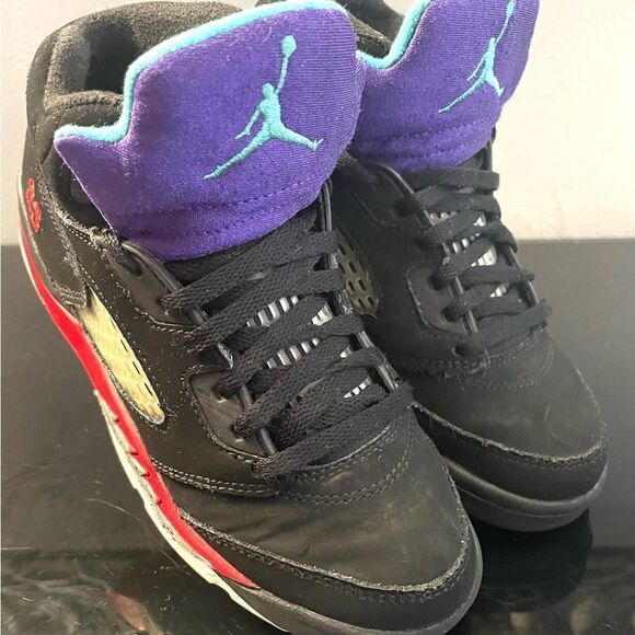 Nike Air Jordan 5 Retro "Top 3" Black Fire Red Metallic GrapePS SZ 1Y CZ2990-001 - Picture 2 of 14